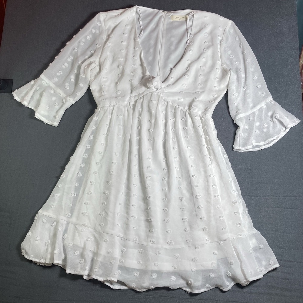A Beautiful Soul Swiss Dot Tie Front Dress Wedding Beach X